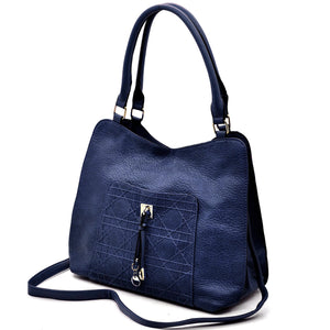 CHARRO - Borsa firmata simil pelle ricamata trapuntata shopping capiente grande tracolla spalla