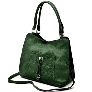CHARRO - Borsa firmata simil pelle ricamata trapuntata shopping capiente grande tracolla spalla