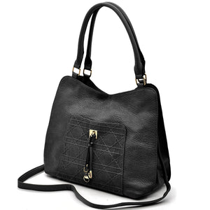 CHARRO - Borsa firmata simil pelle ricamata trapuntata shopping capiente grande tracolla spalla