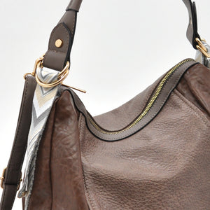 CHARRO - Borsa firmata simil pelle sacco mono spalla capiente grande tracolla cinghia a fantasia
