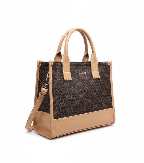 Borsa firmata COCONUDA Colletion donna spalla a tracolla simil pelle nuova fantasia logo tote bag scritte