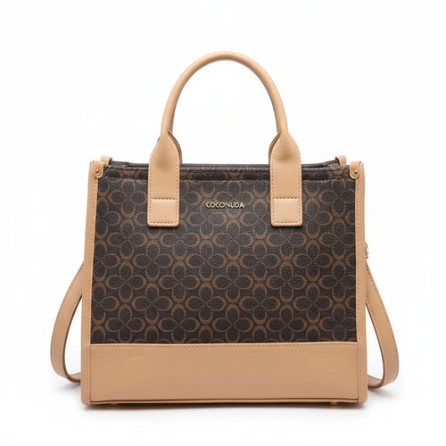 Borsa firmata COCONUDA Colletion donna spalla a tracolla simil pelle nuova fantasia logo tote bag scritte