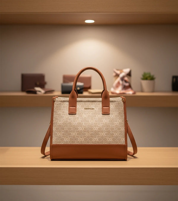 Borsa firmata COCONUDA Colletion donna spalla a tracolla simil pelle nuova fantasia logo tote bag scritte