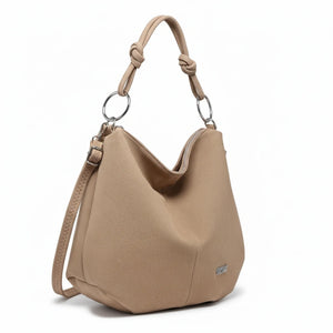 Coveri Collection - Borsa firmata a sacco spalla mono manico camoscio scamosciata secchio grande