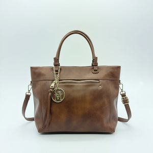 L'Arragia - Borsa shopping firmata GYOIAMEA a mano tracolla casual simil pelle venata