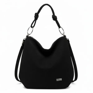 Coveri Collection - Borsa firmata a sacco spalla mono manico camoscio scamosciata secchio grande