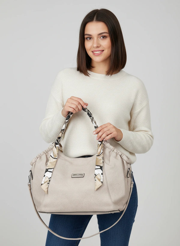 Borsa + omaggio foulard  firmata CHARRO donna spalla manici a catena e tracolla simil pelle