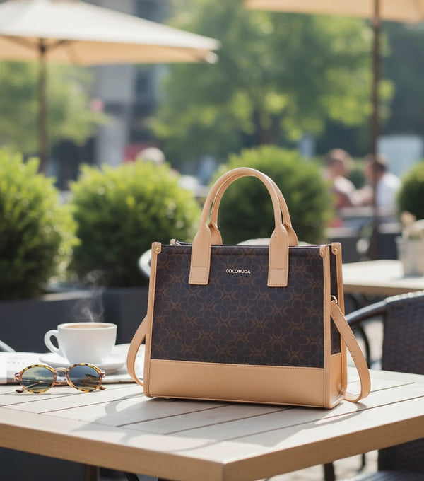 Borsa firmata COCONUDA Colletion donna spalla a tracolla simil pelle nuova fantasia logo tote bag scritte