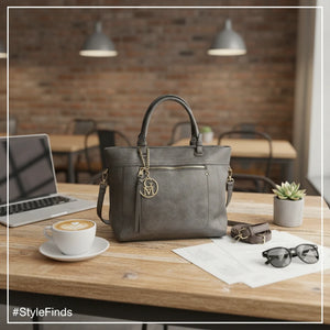 L'Arragia - Borsa shopping firmata GYOIAMEA a mano tracolla casual simil pelle venata