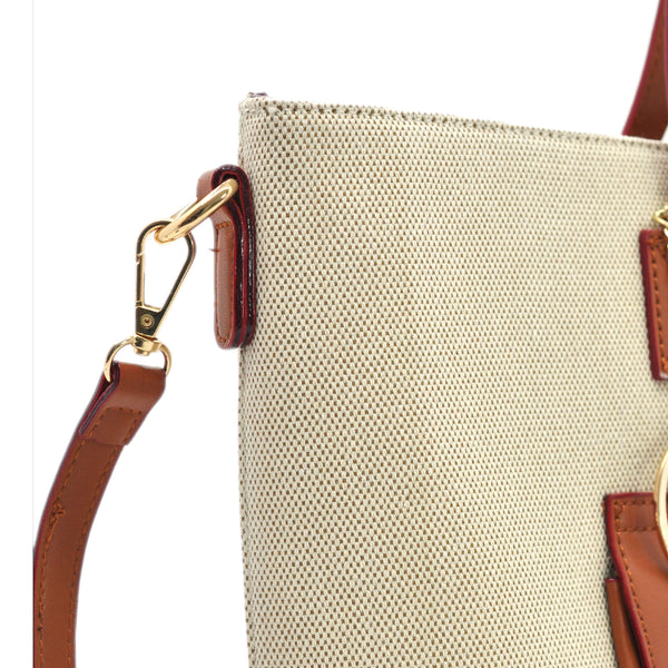 Borsa "Milano Tote" by Gyoiamea – Shopper Elegante in Tessuto e Ecopelle, Capiente e Chic per Ogni Giorno