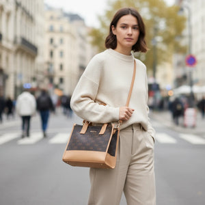 Borsa firmata COCONUDA Colletion donna spalla a tracolla simil pelle nuova fantasia logo tote bag scritte