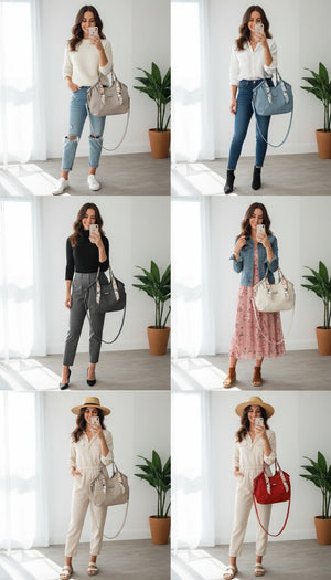 Borsa + omaggio foulard  firmata CHARRO donna spalla manici a catena e tracolla simil pelle