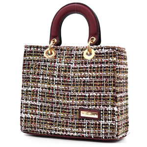 Borsa CHARRO in tessuto TWEED bouclé raffinato
