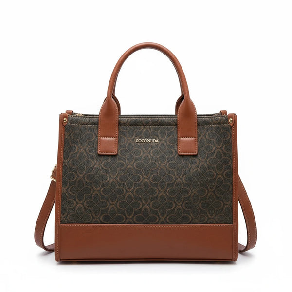 Borsa firmata COCONUDA Colletion donna spalla a tracolla simil pelle nuova fantasia logo tote bag scritte