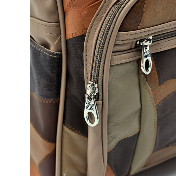 Zaino firmata COVERI ACTIVE vera pelle donna multi tasche