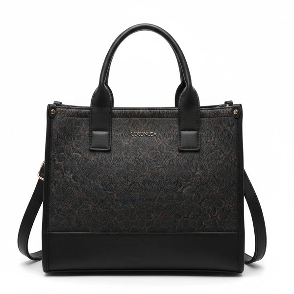 Borsa firmata COCONUDA Colletion donna spalla a tracolla simil pelle nuova fantasia logo tote bag scritte