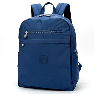 Zaino Donna in Nylon Impermeabile Multitasche  Leggero e Resistente, Tessuto Effetto Stropicciato. Ideale per Scuola, Viaggio e Lavoro