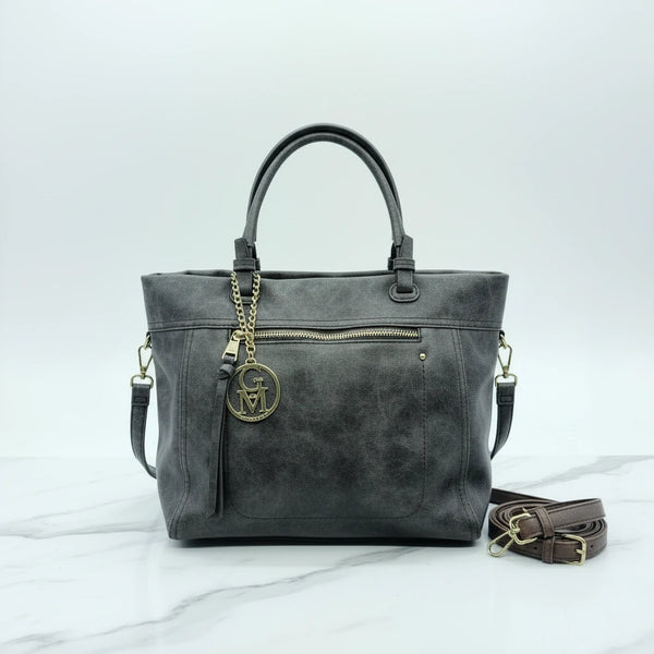 L'Arragia - Borsa shopping firmata GYOIAMEA a mano tracolla casual simil pelle venata