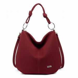 Coveri Collection - Borsa firmata a sacco spalla mono manico camoscio scamosciata secchio grande