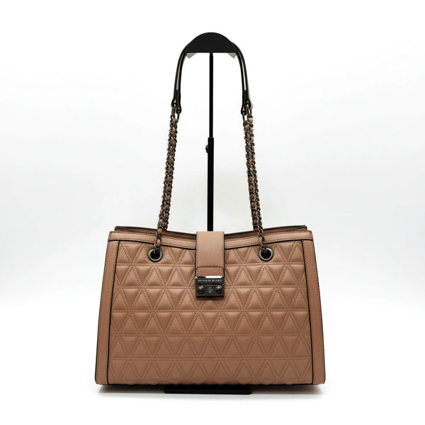 Antonio Basile - Borsa shopping a spalla tracolla trapuntata simil pelle rigida elegante casual