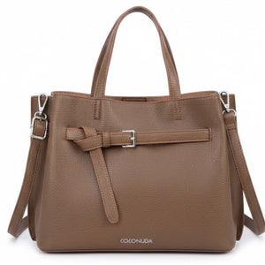 Borsa bauletto firmata biker COCONUDA a tracolla elegante casual simil pelle martellata cinturino