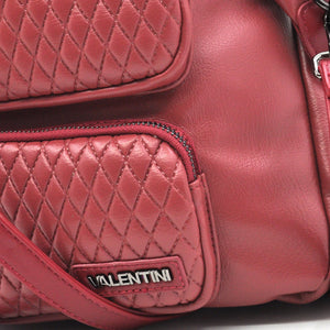 VALENTINI GINO - Borsa multitasche firmata giornaliera elegante 3 zip capiente bauletto trapuntata simil pelle