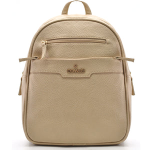 Zaino in eco Pelle B. cavalli  - Elegante e Resistente, Donna , Zaino Casual con Tasca Frontale con Zip e Tasche Laterali, Perfetto per Uso Quotidiano e Lavoro