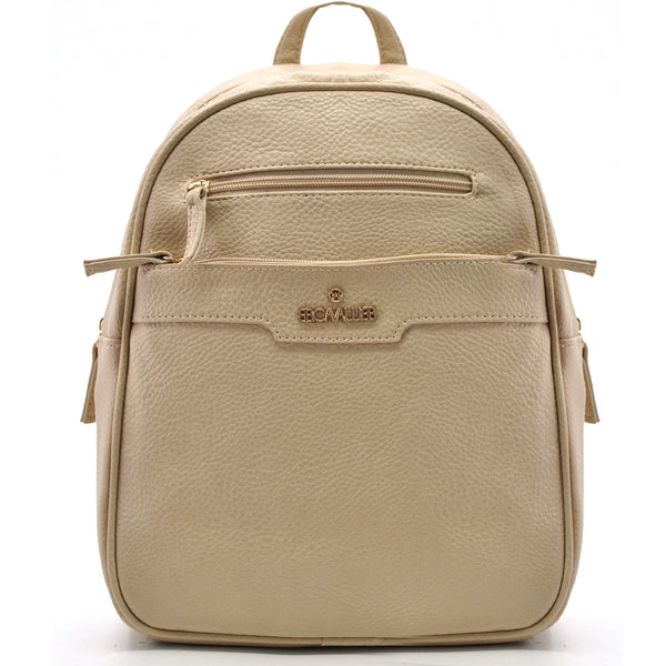 Zaino in eco Pelle B. cavalli  - Elegante e Resistente, Donna , Zaino Casual con Tasca Frontale con Zip e Tasche Laterali, Perfetto per Uso Quotidiano e Lavoro