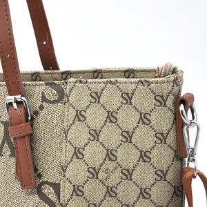 Borsa donna firmata Sweet Years in simil pelle grande tote shopping con tracolla e spalla