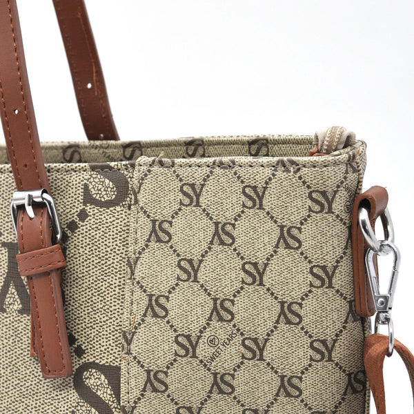 Borsa donna firmata Sweet Years in simil pelle grande tote shopping con tracolla e spalla
