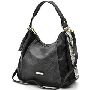 CHARRO - Borsa firmata simil pelle sacco mono spalla capiente grande tracolla cinghia a fantasia