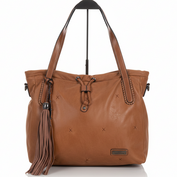 CHARRO - Borsa 2in1 trasformabile similpelle camoscio velluto morbida a sacco hobo capiente unica tinta nuovo