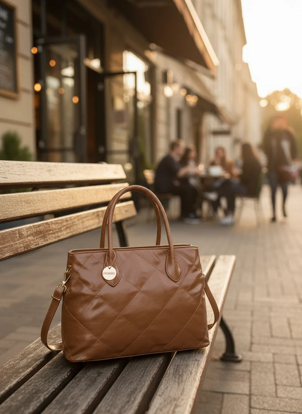 Borsa Bauletto firmata COCONUDA Colletion spalla donna tracolla simil pelle trapuntata
