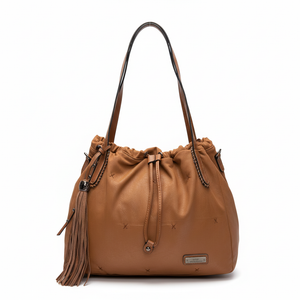 CHARRO - Borsa 2in1 trasformabile similpelle camoscio velluto morbida a sacco hobo capiente unica tinta nuovo