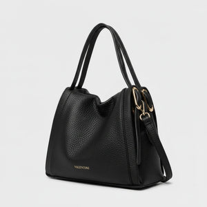 Borsa firmata Valentini a spalla bauletto tracolla casual simil pelle venata multi tasche