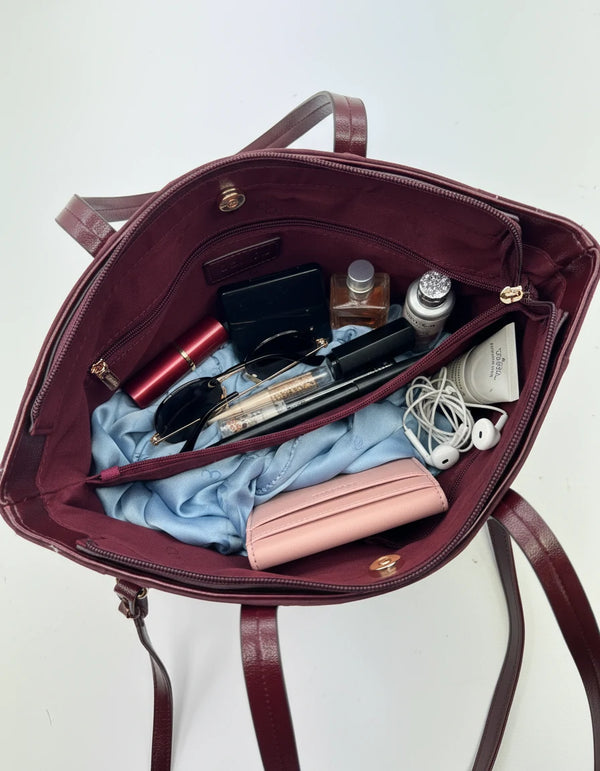 Borsa firmata COCONUDA donna borchie spalla shopping capiente simil pelle scamosciata camoscio