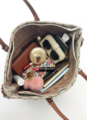 Borsa donna firmata Sweet Years in simil pelle grande tote shopping con tracolla e spalla