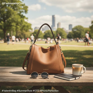 Borsa firmata Valentini a spalla bauletto tracolla casual simil pelle venata multi tasche