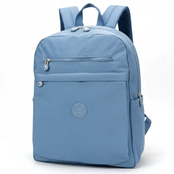 Zaino Donna in Nylon Impermeabile Multitasche  Leggero e Resistente, Tessuto Effetto Stropicciato. Ideale per Scuola, Viaggio e Lavoro