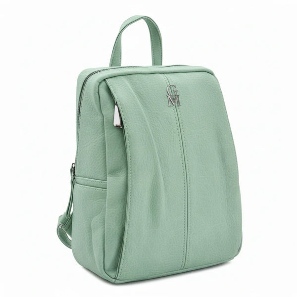 Gm borsa TRASFORMABILE zaino 2in1 donna pelle lucido spalla casual passeggio