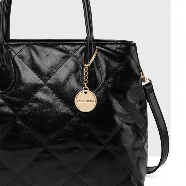Borsa Bauletto firmata COCONUDA Colletion spalla donna tracolla simil pelle trapuntata