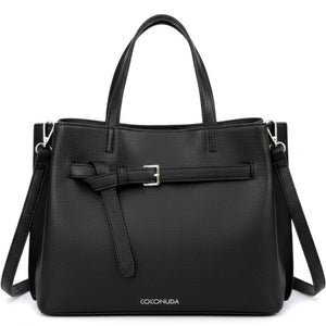 Borsa bauletto firmata biker COCONUDA a tracolla elegante casual simil pelle martellata cinturino