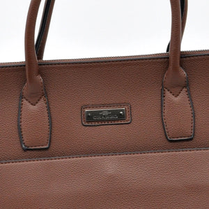 CHARRO - Borsa shopping a spalla grande tracolla casual simil pelle venata ufficio