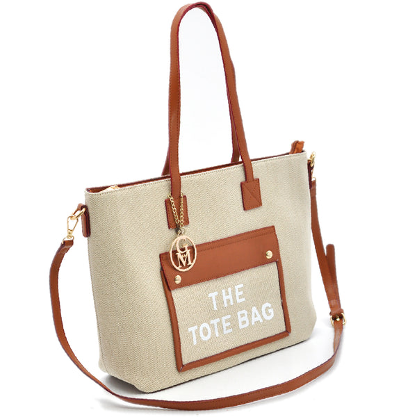 Borsa "Milano Tote" by Gyoiamea – Shopper Elegante in Tessuto e Ecopelle, Capiente e Chic per Ogni Giorno
