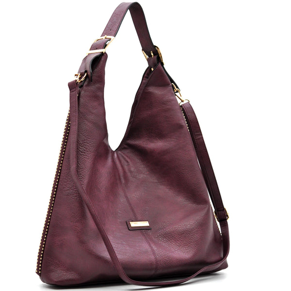 Borsa a sacco firmata CHARRO donna spalla a tracolla simil pelle grande monomanico