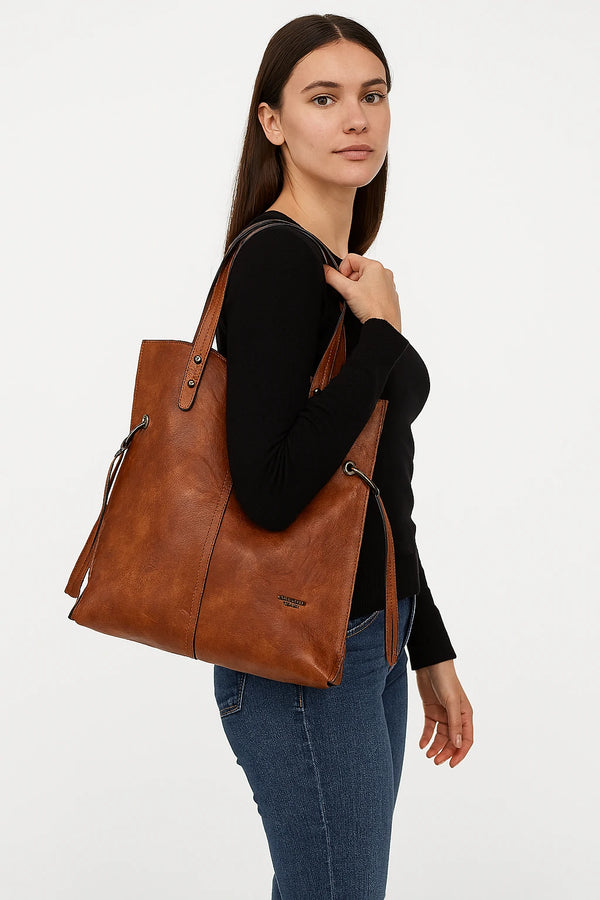 NAZARENO GABRIELLI - Borsa SHOPPING firmata giornaliera elegante capiente shopper vintage venata