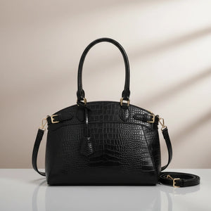 La Scagliuzza - Borsa firmata Gyoiamea a spalla bauletto tracolla casual simil pelle squamata pitonata lucida vernice