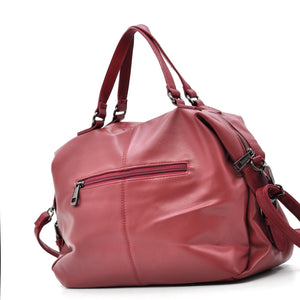 VALENTINI GINO - Borsa multitasche firmata giornaliera elegante 3 zip capiente bauletto trapuntata simil pelle