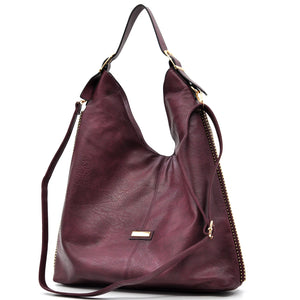 Borsa a sacco firmata CHARRO donna spalla a tracolla simil pelle grande monomanico