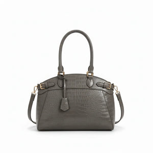 La Scagliuzza - Borsa firmata Gyoiamea a spalla bauletto tracolla casual simil pelle squamata pitonata lucida vernice